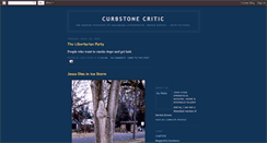 Desktop Screenshot of curbstonecritic.blogspot.com