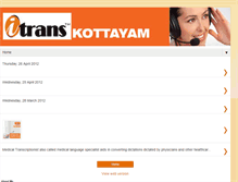 Tablet Screenshot of itranskottayam.blogspot.com