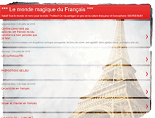 Tablet Screenshot of lemondemagiquedufrancais.blogspot.com