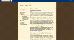 Desktop Screenshot of nevergrowold123.blogspot.com