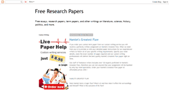 Desktop Screenshot of freeresearchpapers.blogspot.com