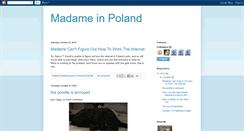 Desktop Screenshot of madameinpoland.blogspot.com