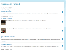Tablet Screenshot of madameinpoland.blogspot.com