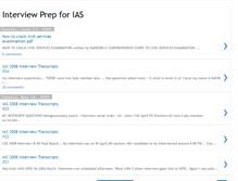 Tablet Screenshot of interviewprep4ias.blogspot.com