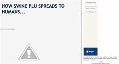 Desktop Screenshot of howswinefluspreadstohumans.blogspot.com