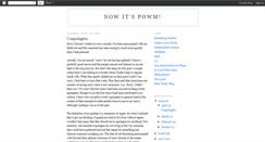 Desktop Screenshot of nowitspowm.blogspot.com