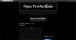 Desktop Screenshot of opusproductions.blogspot.com