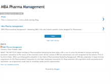 Tablet Screenshot of mba-pharma-management.blogspot.com