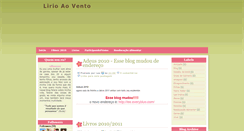 Desktop Screenshot of lirioaovento.blogspot.com