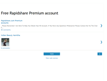 Tablet Screenshot of freerapidshareaccountandtoearnmoney.blogspot.com