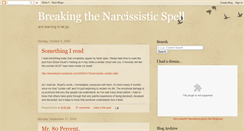 Desktop Screenshot of breakingthenarcissisticspell.blogspot.com