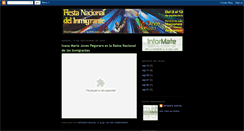 Desktop Screenshot of fiestadelinmigrante2009.blogspot.com