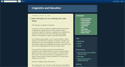 Desktop Screenshot of linguistics-and-education.blogspot.com