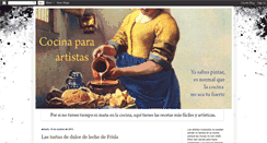 Desktop Screenshot of cocinaparaartistas.blogspot.com
