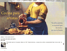 Tablet Screenshot of cocinaparaartistas.blogspot.com