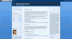 Desktop Screenshot of naturalborngivers.blogspot.com