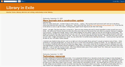 Desktop Screenshot of libraryinexile.blogspot.com