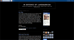 Desktop Screenshot of indefenseoflandmarkism.blogspot.com