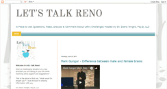 Desktop Screenshot of letstalkreno.blogspot.com