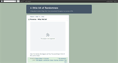 Desktop Screenshot of alittlebitofrandomness.blogspot.com