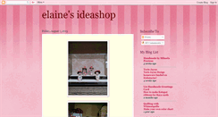 Desktop Screenshot of elainesideashop.blogspot.com