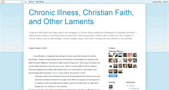 Desktop Screenshot of chronicillnessandchristianfaith.blogspot.com