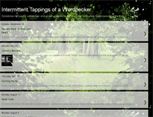 Tablet Screenshot of intermittent-tappings-of-a-wordpecker.blogspot.com