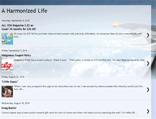 Tablet Screenshot of aharmonizedlife.blogspot.com