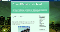 Desktop Screenshot of personalexperiencesintravel.blogspot.com