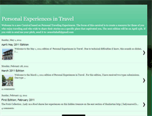 Tablet Screenshot of personalexperiencesintravel.blogspot.com