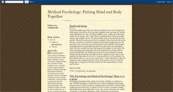 Desktop Screenshot of medical-healthpsychology.blogspot.com