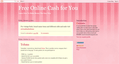 Desktop Screenshot of freeonlinecashforyou.blogspot.com