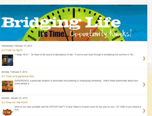 Tablet Screenshot of bridginglife.blogspot.com