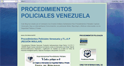 Desktop Screenshot of procedimientospolicialesvenezuela.blogspot.com