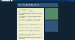 Desktop Screenshot of newyorkdeadlyplanecrash.blogspot.com