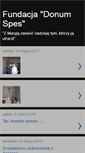 Mobile Screenshot of fundacjadonumspes.blogspot.com