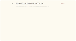 Desktop Screenshot of floridarestaurantlaw.blogspot.com