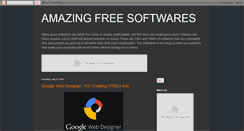 Desktop Screenshot of amazingfreesoftwares.blogspot.com