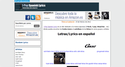 Desktop Screenshot of jpop-spanish-lyrics.blogspot.com