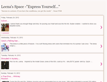 Tablet Screenshot of leenasspace.blogspot.com