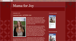 Desktop Screenshot of mama4joy.blogspot.com