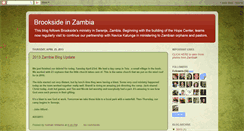 Desktop Screenshot of brooksideinzambia.blogspot.com