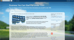 Desktop Screenshot of businessyoucanstartforunder1000.blogspot.com