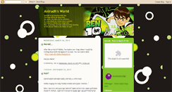 Desktop Screenshot of anirudhsworld.blogspot.com