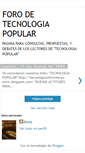 Mobile Screenshot of forodetecnologiapopular.blogspot.com