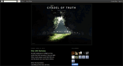 Desktop Screenshot of citadeloftruth.blogspot.com