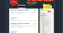 Desktop Screenshot of dailytvblog.blogspot.com