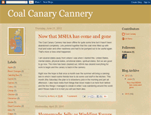 Tablet Screenshot of coalcanarycannery.blogspot.com