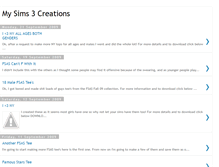 Tablet Screenshot of mysims3creations.blogspot.com