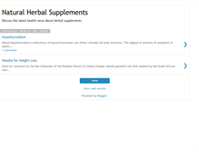 Tablet Screenshot of natures-herbal-supplements.blogspot.com